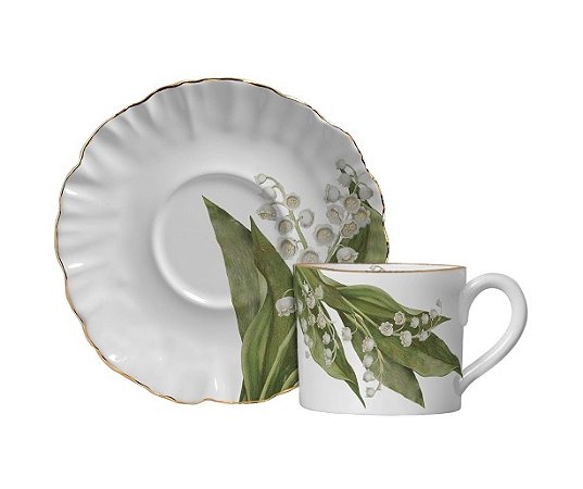 XICARAS DE CHÁ LILY OF THE VALEY C/ PIRES