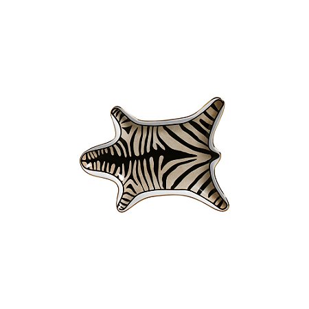 PRATOS PÃO PELE ZEBRA C/ OURO
