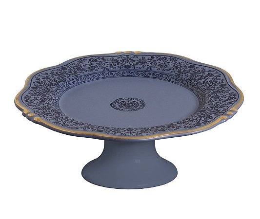 PRATO DE BOLO MANDARIM AZUL