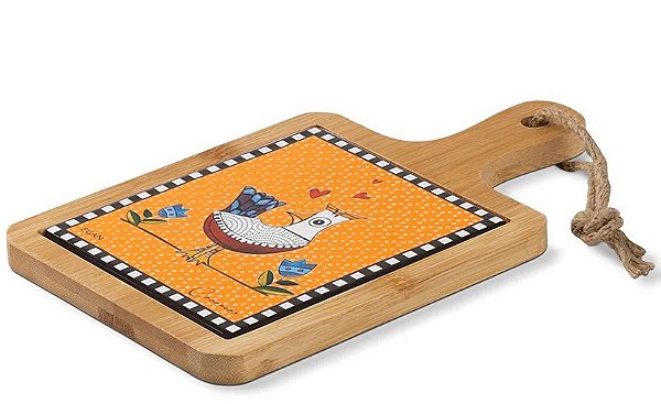 TABUA PARA APERITIVO AMARELO COCORICO