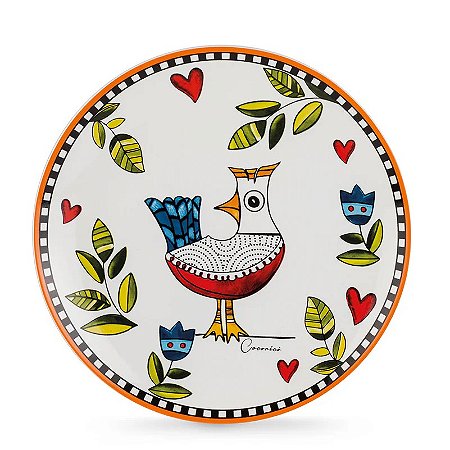 PRATOS SOBREMESA LARANJA COCORICO