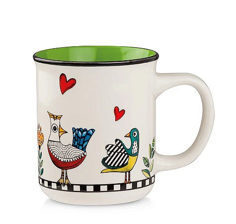 CANECA VERDE COCORICO