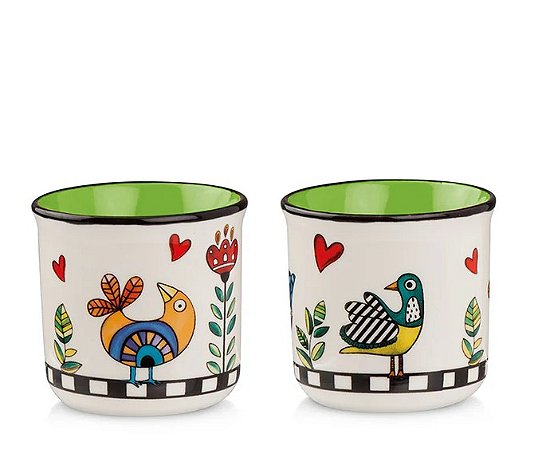 SET 2 COPOS ESPRESSO VERDE COCORICO