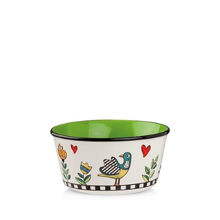BOWL NEW BONE CHINA VERDE COCORICO