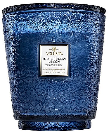 VELA POTE VIDRO +250H 5 PAVIOS MEDITERRANEAN LEMON