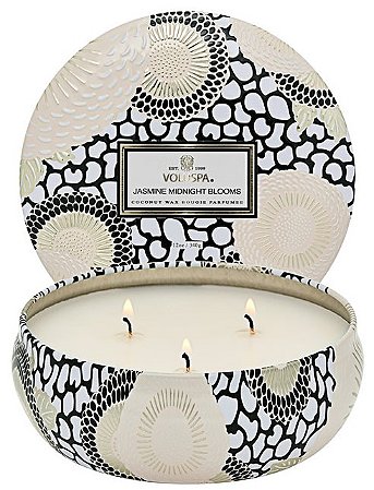 VELA LATA 3 PAVIOS 60H RELEVO JASMINE MIDNIGHT BLOOMS