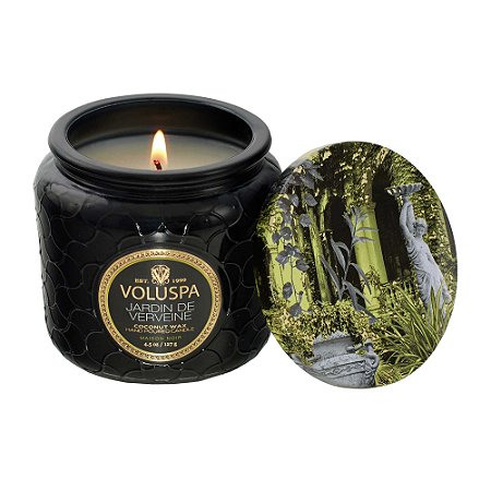 VELA POTE VIDRO +35H JARDIN DE VERVEINE