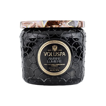 VELA POTE VIDRO +35H AMBRE LUMIERE