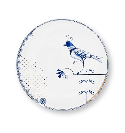Prato de Jantar Branco - Pip & The Blue Bird