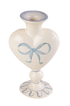 CASTIÇAL CORAÇÃO CHARLOTTE AZUL