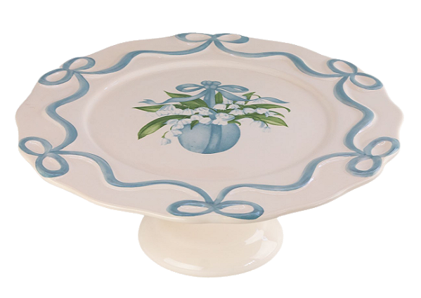 PRATO DE TORTA LAÇO CHARLOTTE AZUL