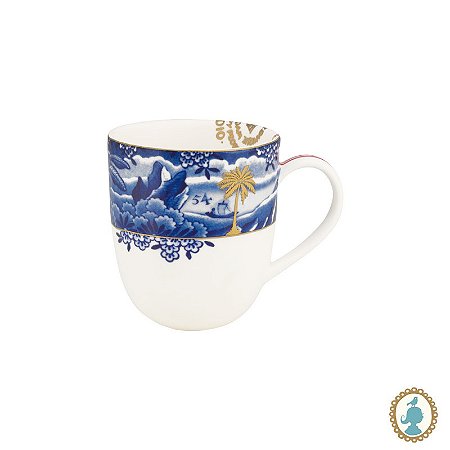 Caneca Pequena Border Azul - Heritage