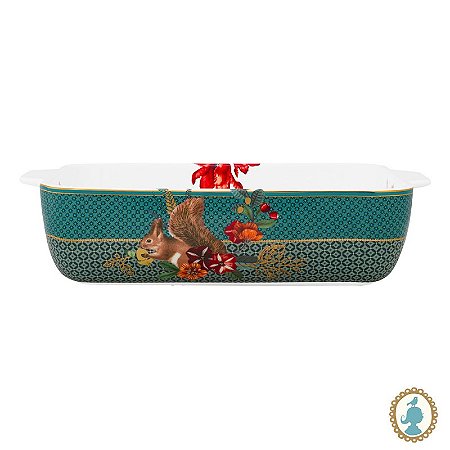 Travessa p/ Forno Squirrel Verde - Winter Wonderland