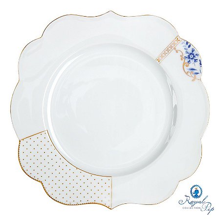 Prato de Jantar Flowers - Royal White