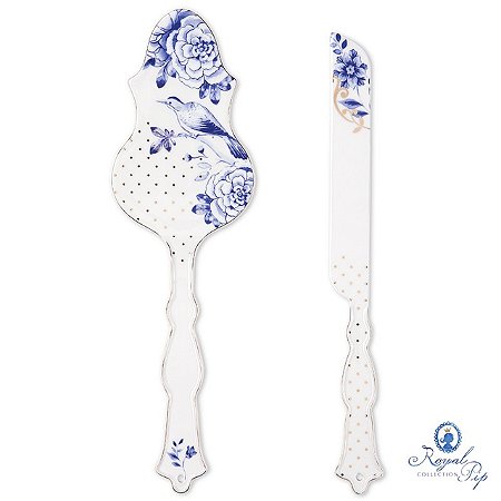 Espátula e Faca de Bolo - Royal White