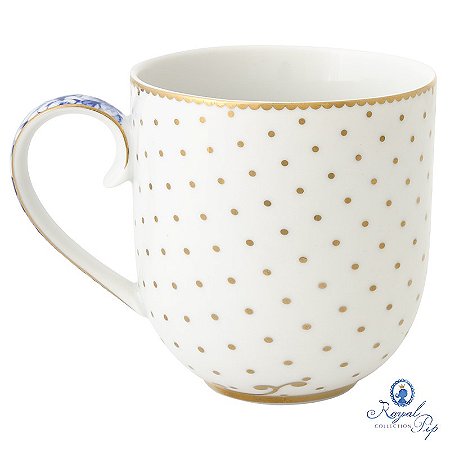 Caneca Pequena Dots - Royal White