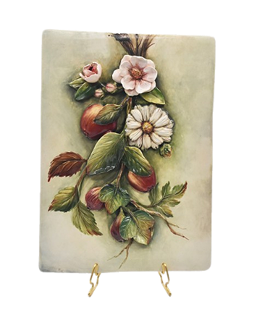 PLACA COM APLICAÇÃO DE FRUTAS