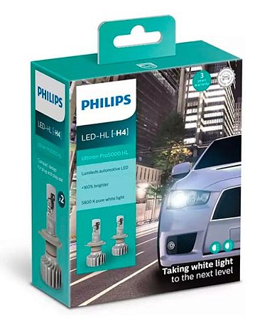 Lâmpada Led Ultinon Pro5000 HL H4 - PAR - Philips