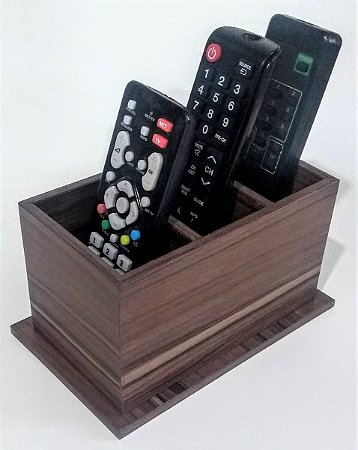 Porta Controle Remoto com 3 divisões