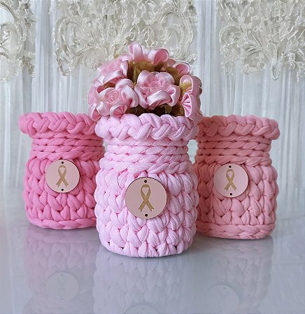 Brindes Corporativos - Vasinho Outubro Rosa (50 Peças)