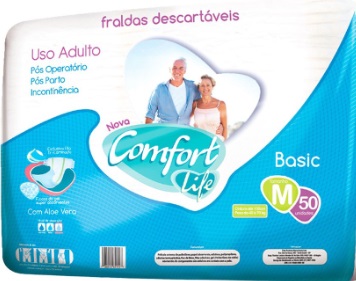 Fralda Geriátrica Comfort Life - Tamanhos M, G, EG - uso unissex