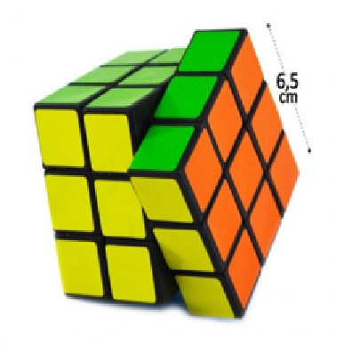 Kit 4 Cubo Magico Maluco 3x3 Médio 6,5cm Simples C/ 6 Cores