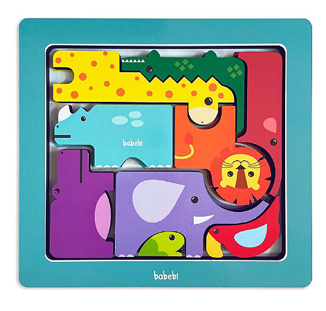 Brinquedo Educativo Monte e Empilhe Safari BABEBI - Taki Brinquedos |  Desenvolvimento do autista com muita diversão