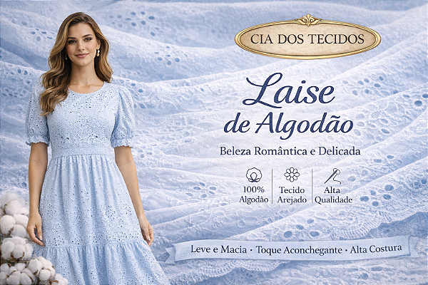 Lese (Laize) de Algodão (100% Algodão)