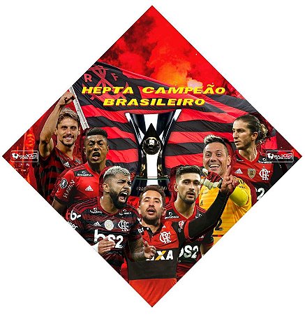 Quadro do Flamengo Heptacampeão Brasileiro 3d Mosaico 01 Peça