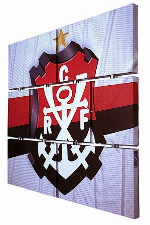 Quadro Escudo do Flamengo nº 02 3d Mosaico 07 Peças