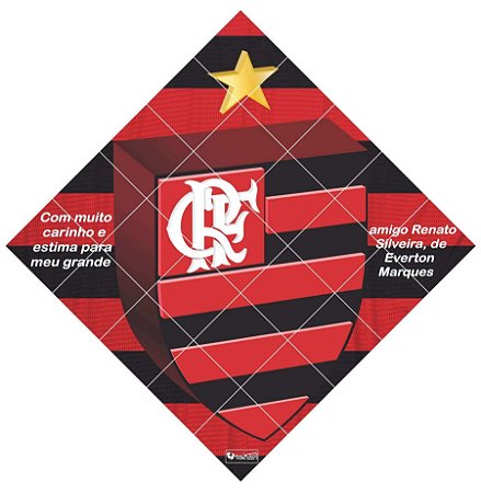 Quadro Escudo do Flamengo nº 01 3d Mosaico 25 Peças Personalizado com a Frase ou Dedicatória a Seu Gosto
