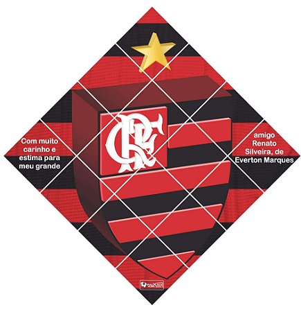 Quadro Escudo do Flamengo nº 01 3d Mosaico 16 Peças Personalizado com a Frase ou Dedicatória a Seu Gosto