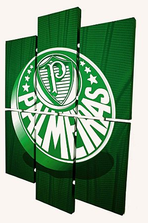 Quadro Escudo do Palmeiras nº 01 3d Mosaico 06 Peças