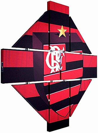 Quadro Escudo do Flamengo nº 01 3d Mosaico 08 Peças
