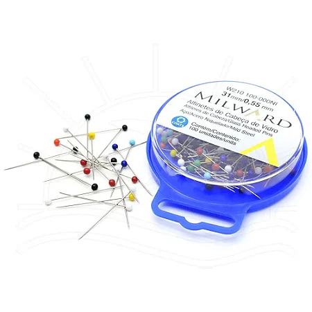 Alfinete de Cabeça de Vidro