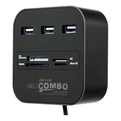Hub USB + Leitor de Cartão de Memória