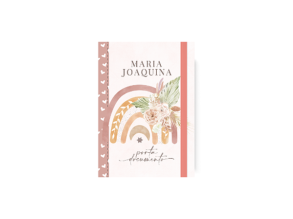 Porta documentos - Arco Íris Boho Menina