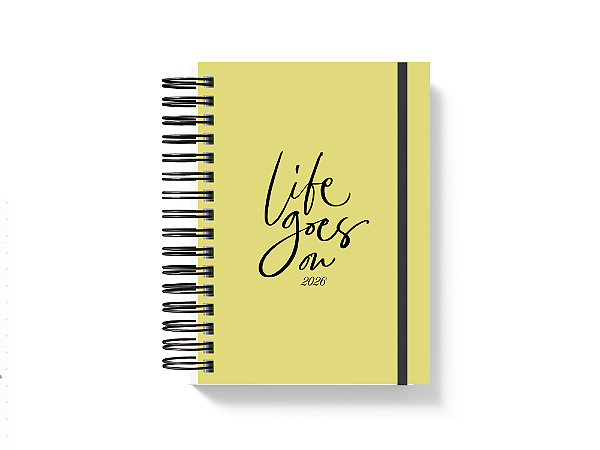 Agenda 2026 - Life goes on - amarelo