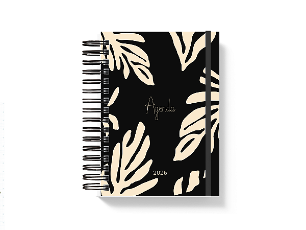 Planner 2026 - Folhas fundo preto