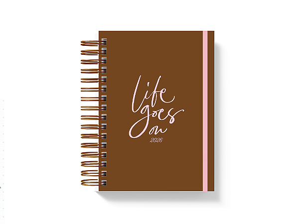 Planner 2026 - Life goes on - marrom