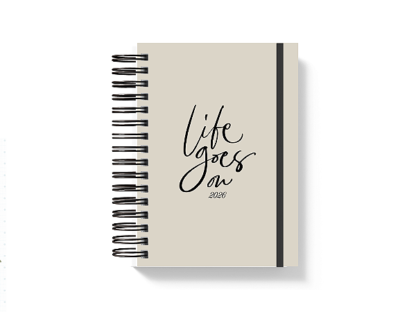 Planner 2026 - Life goes on - bege