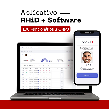 App Marcação de Ponto RHiD Até 100 Funcionários