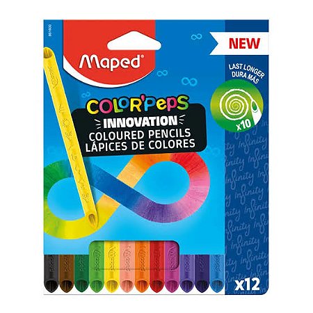 Lápis de Cor Infinity 12 Cores ColorPeps Maped