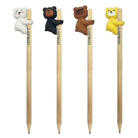 Lápis com Borracha de Ursinho Leo&Leo