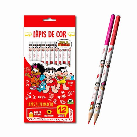 Lápis de Cor Turma da Mônica 12 Cores Lyke