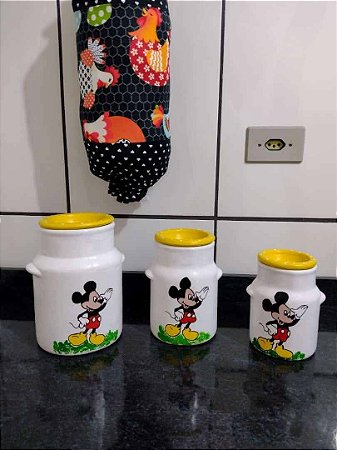 Trio de potes alimentos