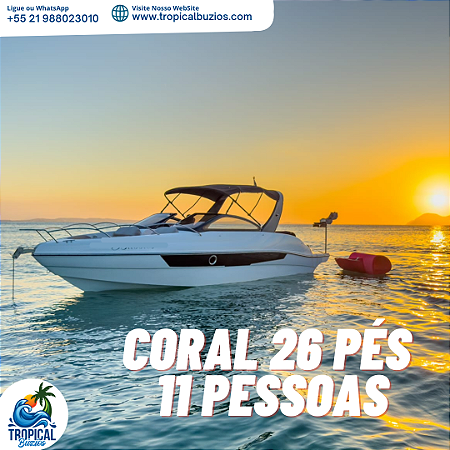 04 HORAS - 26 pés Focker - até 11 Pessoas
