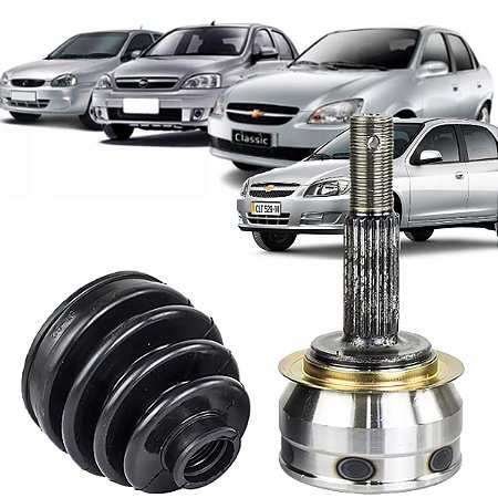 JUNTA HOMOCINÉTICA HOMOCINÉTICO CORSA CELTA MONTANA PRISMA 1.0/1.4/1.6 8V 94 95 96 97 98 99 00 01 02 03 04 05 06 07 08 09 10 11 12 13 DENTES EXTERNO 22 INTERNO 28 VT5012 (EIXO GKN)
