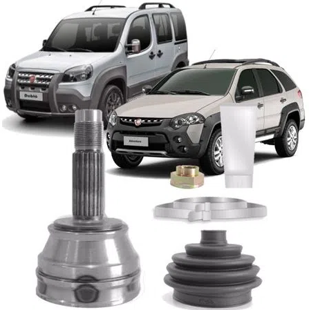 JUNTA HOMOCINÉTICA HOMOCINÉTICO PALIO SIENA STRADA IDEA DOBLO 1.6/1.8 8V/16V SEM ABS 02 03 04 05 06 07 08 09 10 11 12 13 14 15 16 17 18 19 20 DENTES EXTERNO 25 INTERNO 24 VT5035