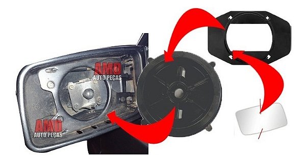 Base Lente Retrovisor Universal Fixo Superior Redonda Rotula MLB1345871617